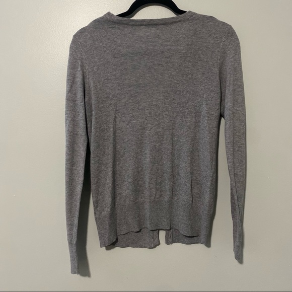 S Faded Glory Grey V Cardigan - Picture 3 of 3